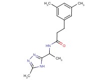 3-(3,5-dimethylphenyl)-N-[1-(5-methyl-4H-1,2,4-triazol-3-yl)ethyl]propanamide