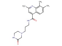 2,7,8-trimethyl-N-[3-(3-oxo-1-piperazinyl)propyl]-4-quinolinecarboxamide