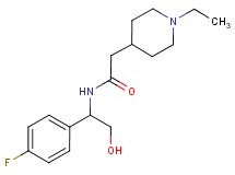 2-(1-ethyl-4-piperidinyl)-N-[1-(4-fluorophenyl)-2-hydroxyethyl]acetamide
