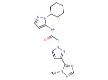 N-(1-cyclohexyl-1H-pyrazol-5-yl)-2-[3-(1-methyl-1H-1,2,4-triazol-5-yl)-1H-pyrazol-1-yl]acetamide