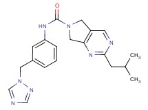 2-isobutyl-N-[3-(1H-1,2,4-triazol-1-ylmethyl)phenyl]-5,7-dihydro-6H-pyrrolo[3,4-d]pyrimidine-6-carboxamide