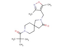 2-[(3,5-dimethylisoxazol-4-yl)methyl]-8-(2,2-dimethylpropanoyl)-2,8-diazaspiro[4.5]decan-3-one