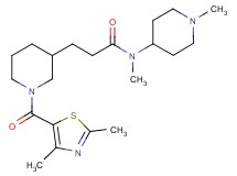 3-{1-[(2,4-dimethyl-1,3-thiazol-5-yl)carbonyl]-3-piperidinyl}-N-methyl-N-(1-methyl-4-piperidinyl)propanamide