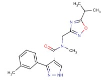 N-[(5-isopropyl-1,2,4-oxadiazol-3-yl)methyl]-N-methyl-3-(3-methylphenyl)-1H-pyrazole-4-carboxamide