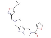 1-(5-cyclopropyl-3-isoxazolyl)-N-{[5-(2-furoyl)-4,5,6,7-tetrahydropyrazolo[1,5-a]pyrazin-2-yl]methyl}-N-methylmethanamine