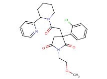 3-(2-chlorophenyl)-1-(2-methoxyethyl)-3-{2-oxo-2-[2-(2-pyridinyl)-1-piperidinyl]ethyl}-2,5-pyrrolidinedione