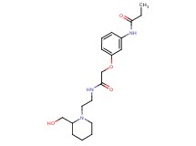 N-{3-[2-({2-[2-(hydroxymethyl)piperidin-1-yl]ethyl}amino)-2-oxoethoxy]phenyl}propanamide