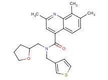 2,7,8-trimethyl-N-(tetrahydro-2-furanylmethyl)-N-(3-thienylmethyl)-4-quinolinecarboxamide