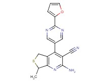2-amino-4-[2-(2-furyl)pyrimidin-5-yl]-7-methyl-5,7-dihydrothieno[3,4-b]pyridine-3-carbonitrile