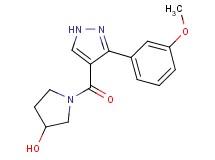 1-{[3-(3-methoxyphenyl)-1H-pyrazol-4-yl]carbonyl}-3-pyrrolidinol