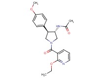 N-[(3S*,4R*)-1-[(2-ethoxy-3-pyridinyl)carbonyl]-4-(4-methoxyphenyl)-3-pyrrolidinyl]acetamide