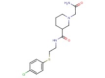 1-(2-amino-2-oxoethyl)-N-{2-[(4-chlorophenyl)thio]ethyl}-3-piperidinecarboxamide