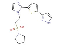 3-(5-{1-[2-(pyrrolidin-1-ylsulfonyl)ethyl]-1H-imidazol-2-yl}-2-thienyl)-1H-pyrazole
