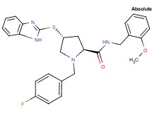 (4R)-4-(1H-benzimidazol-2-ylthio)-1-(4-fluorobenzyl)-N-(2-methoxybenzyl)-L-prolinamide