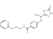 6-{[1-(5-oxo-4,5-dihydro-1H-1,2,4-triazol-3-yl)ethyl]amino}-N-(3-pyridin-2-ylpropyl)nicotinamide