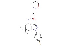N-[1-(4-fluorophenyl)-6,6-dimethyl-4,5,6,7-tetrahydro-1H-indazol-4-yl]-3-(1,2-oxazinan-2-yl)propanamide