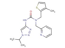 N'-(1-isopropyl-1H-1,2,3-triazol-4-yl)-N-[(3-methyl-2-thienyl)methyl]-N-(pyridin-2-ylmethyl)urea