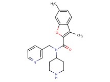 3,6-dimethyl-N-4-piperidinyl-N-(3-pyridinylmethyl)-1-benzofuran-2-carboxamide