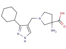 3-amino-1-[(3-cyclohexyl-1H-pyrazol-4-yl)methyl]pyrrolidine-3-carboxylic acid