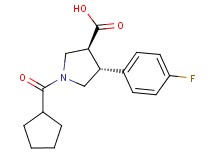 (3S*,4R*)-1-(cyclopentylcarbonyl)-4-(4-fluorophenyl)pyrrolidine-3-carboxylic acid
