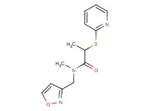 N-(3-isoxazolylmethyl)-N-methyl-2-(2-pyridinylthio)propanamide