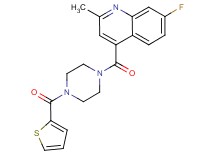7-fluoro-2-methyl-4-{[4-(2-thienylcarbonyl)piperazin-1-yl]carbonyl}quinoline