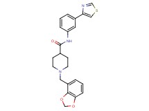 1-(1,3-benzodioxol-4-ylmethyl)-N-[3-(1,3-thiazol-4-yl)phenyl]-4-piperidinecarboxamide