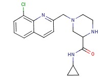 4-[(8-chloro-2-quinolinyl)methyl]-N-cyclopropyl-2-piperazinecarboxamide