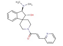 (2R*,3R*)-3-(dimethylamino)-1'-[(2E)-3-(2-pyridinyl)-2-propenoyl]-2,3-dihydrospiro[indene-1,4'-piperidin]-2-ol