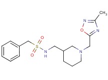 N-({1-[(3-methyl-1,2,4-oxadiazol-5-yl)methyl]piperidin-3-yl}methyl)-1-phenylmethanesulfonamide