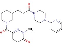 2-methyl-6-[(3-{3-oxo-3-[4-(2-pyridinyl)-1-piperazinyl]propyl}-1-piperidinyl)carbonyl]-4,5-dihydro-3(2H)-pyridazinone