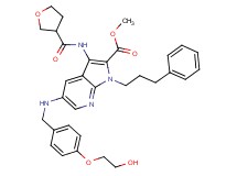 methyl 5-{[4-(2-hydroxyethoxy)benzyl]amino}-1-(3-phenylpropyl)-3-[(tetrahydro-3-furanylcarbonyl)amino]-1H-pyrrolo[2,3-b]pyridine-2-carboxylate