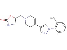 5-{[4-[1-(2-methylphenyl)-1H-pyrazol-4-yl]-3,6-dihydropyridin-1(2H)-yl]methyl}-1,3-oxazolidin-2-one