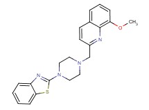 2-{[4-(1,3-benzothiazol-2-yl)-1-piperazinyl]methyl}-8-methoxyquinoline bis(trifluoroacetate)