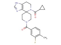 5-(cyclopropylcarbonyl)-1'-(3-fluoro-4-methylbenzoyl)-1,5,6,7-tetrahydrospiro[imidazo[4,5-c]pyridine-4,4'-piperidine]