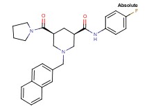 (3R,5S)-N-(4-fluorophenyl)-1-(2-naphthylmethyl)-5-(1-pyrrolidinylcarbonyl)-3-piperidinecarboxamide