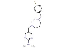 5-{[4-(4-fluorobenzyl)-1,4-diazepan-1-yl]methyl}-N,N-dimethyl-2-pyrimidinamine