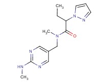 N-methyl-N-{[2-(methylamino)-5-pyrimidinyl]methyl}-2-(1H-pyrazol-1-yl)butanamide