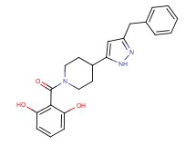 2-{[4-(3-benzyl-1H-pyrazol-5-yl)piperidin-1-yl]carbonyl}benzene-1,3-diol