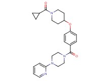 1-(4-{[1-(cyclopropylcarbonyl)-4-piperidinyl]oxy}benzoyl)-4-(2-pyridinyl)piperazine