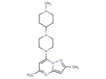 2,5-dimethyl-7-[4-(1-methyl-4-piperidinyl)-1-piperazinyl]pyrazolo[1,5-a]pyrimidine