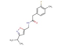 2-(3-fluoro-4-methylphenyl)-N-[(3-isopropyl-5-isoxazolyl)methyl]acetamide