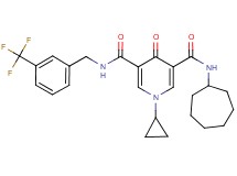 N-cycloheptyl-1-cyclopropyl-4-oxo-N'-[3-(trifluoromethyl)benzyl]-1,4-dihydro-3,5-pyridinedicarboxamide