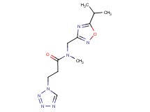 N-[(5-isopropyl-1,2,4-oxadiazol-3-yl)methyl]-N-methyl-3-(1H-tetrazol-1-yl)propanamide