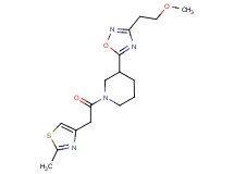 3-[3-(2-methoxyethyl)-1,2,4-oxadiazol-5-yl]-1-[(2-methyl-1,3-thiazol-4-yl)acetyl]piperidine