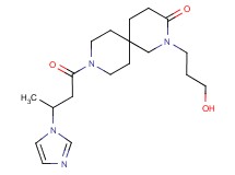 2-(3-hydroxypropyl)-9-[3-(1H-imidazol-1-yl)butanoyl]-2,9-diazaspiro[5.5]undecan-3-one