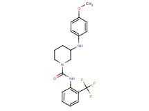 3-[(4-methoxyphenyl)amino]-N-[2-(trifluoromethyl)phenyl]-1-piperidinecarboxamide