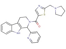 1-(2-pyridinyl)-2-{[2-(1-pyrrolidinylmethyl)-1,3-thiazol-5-yl]carbonyl}-2,3,4,9-tetrahydro-1H-beta-carboline