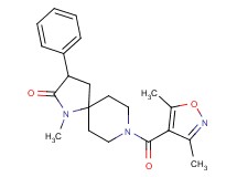 8-[(3,5-dimethyl-4-isoxazolyl)carbonyl]-1-methyl-3-phenyl-1,8-diazaspiro[4.5]decan-2-one
