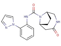 (1S*,6R*)-4-oxo-N-[2-(1H-pyrazol-1-yl)phenyl]-3,9-diazabicyclo[4.2.1]nonane-9-carboxamide